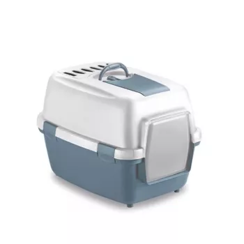 STEFANPLAST WivaCatt Closed Cat Toilet 55x40x40 cm White/Blue