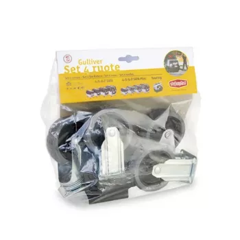 STEFANPLAST Wheel Set 4 pcs. for Transport Cage Gulliver 4-5-6-7 Black