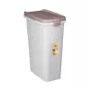 STEFANPLAST Pet Food Storage Container with Wheels 40L 15kg White/Light Gray