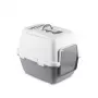 STEFANPLAST Cathy Comfort Closed Cat Litter Box 58x45x48 cm White/Grey
