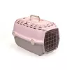 STEFANPLAST Transport Cage Horizon 1 with Metal Door 48x32x30cm Pink/Grey