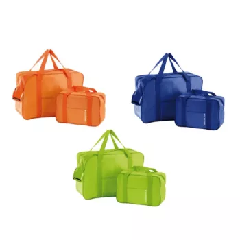 GIOSTYLE Fiesta Thermal Bag Set, 3-Piece (20L + 10L + 5L), Assorted Orange/Light Blue/Green