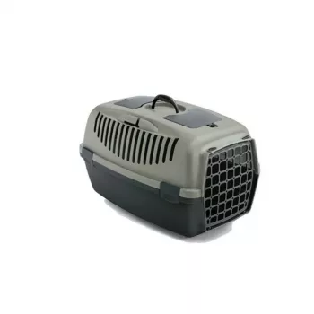 STEFANPLAST Gulliver 2 Transport Cage with Plastic Door 55x36x35 cm Grey/Green