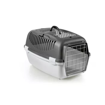 STEFANPLAST Transport Cage Gulliver 3 Top Free with Metal Door 61x40x38cm Dark Grey/Light Grey