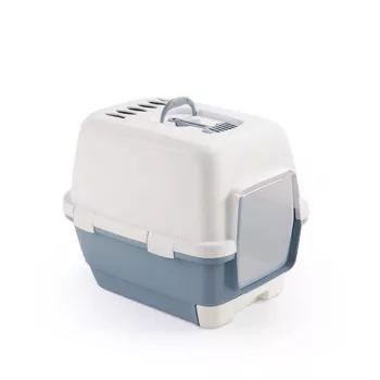 STEFANPLAST Cat toilet closed Cathy Clever & Smart 58x45x48cm white/blue
