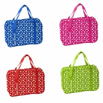 GIOSTYLE Thermal Lunch Bag Stars 12 Assorted Red Green Blue Pink
