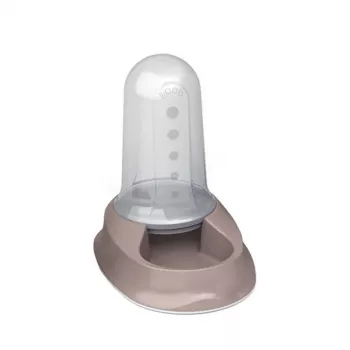 STEFANPLAST Chic 2L Automatic Pet Feeder and Waterer, Light Grey, 32 x 21 x 29 cm