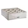 ORDINETT Linette Storage Box with 4 Compartments 30.5x30.5x10 cm Transparent