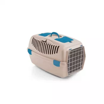 STEFANPLAST Transport Cage Gulliver 2 with Metal Door 55x36x35 cm White Travertine