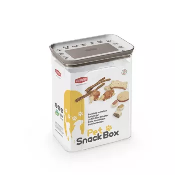 STEFANPLAST Rectangular Hermetic Pet Food Storage Container 2.2L White/Light Gray