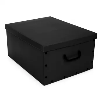ORDINETT Cardboard Box 49x39x25cm Big Box Solid Colour Assorted White/Black/Navy/Light Grey