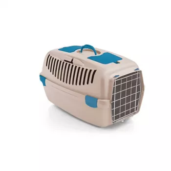 STEFANPLAST Gulliver 3 Pet Carrier with Metal Door 61x40x38 cm White Travertine