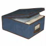 ORDINETT Foldable Fabric Storage Box 50 x 40 x 25 cm Blue