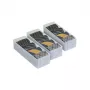 ORDINETT Top Class Organiser Set 3-Piece Small Clear Plastic Desk Drawer Storage 30.5x10x7.5cm