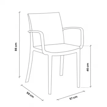 BICA Garden Chair Verona Armchair Black