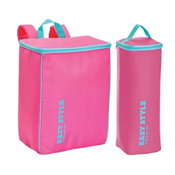 GIOSTYLE Thermal Bag Set (Backpack + Bottle Bag) Easy Style Pink