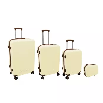 ORDINETT Suitcase Set of 4 Pieces 98L + 60L + 43L + 15L White