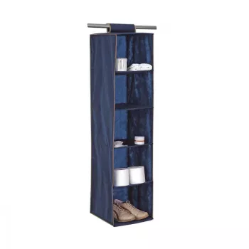 ORDINETT 5 Shelf Organiser 30x30x120cm Blue