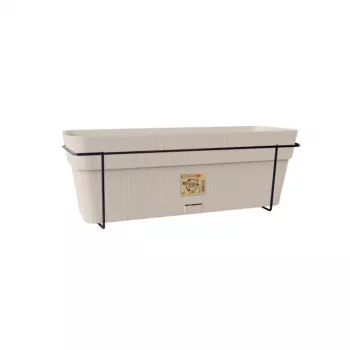 STEFANPLAST Balcony Set with Automatic Watering System and Metal Support 50x18x17 cm White