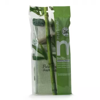 MARTINI SPA Luffa and Bamboo Strip Bamboo - Natural Exfoliating Bath Strip with Dual-Sided Texture