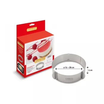 GUARDINI Round Cake Ring with Variable Diameter Ø16-28cm
