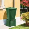 STEFANPLAST Water Barrel 210L with Lid and Tap Ø76.5x84cm Green