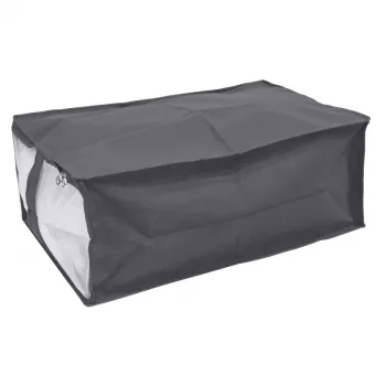 ORDINETT Blanket Bag 40x60x26 cm Grey - Soft Non-woven Storage Bag with Zipper and Handles, 62.4 L