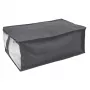 ORDINETT Blanket Bag 40x60x26 cm Grey - Soft Non-woven Storage Bag with Zipper and Handles, 62.4 L