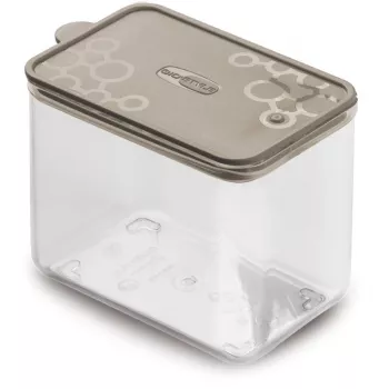 GIOSTYLE Rectangular Pet Food Bowl M 1.2L Grey-Brown