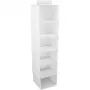 ORDINETT Hanging Organizer with 6 Shelves 30x30x120cm Cotton Grey