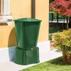 STEFANPLAST Water Barrel 310L with Lid and Tap, Green, Ø80x97cm