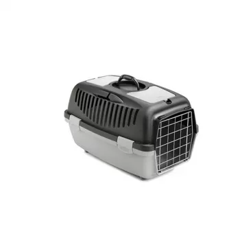 STEFANPLAST Transport Cage Gulliver 2 with Metal Door 55x36x35 cm Dark Grey/Light Grey