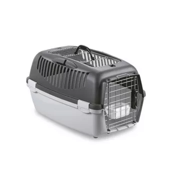 STEFANPLAST Gulliver 3 Delux Top Free Pet Carrier 61x40x38 cm Dark Grey/Light Grey
