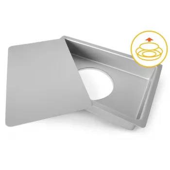 GUARDINI Professional Rectangular Baking Dish with Removable Bottom 18x28x5 cm, Carbon Steel, Non-stick, Anthracite Grey