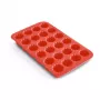 GUARDINI Juliette Mini Cupcake Tin 24-Cavity Silicone Muffin Pan, Red, 17 x 28.5 x 3.5 cm