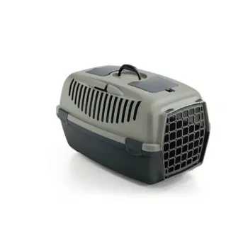 STEFANPLAST Gulliver 3 Pet Carrier with Plastic Door 61x40x38 cm Grey/Green