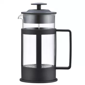 ASI COLLECTION GULFI L 1L French Press Coffee Maker, Borosilicate Glass, Stainless Steel