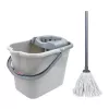 Sauber Oval Bucket 15L with Push Handle and Mop Set