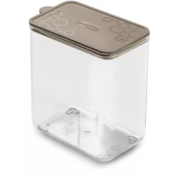 GIOSTYLE Food Container Rectangular L 1.8L Con.Tengo 15.5x10x17.1cm Grey-Brown