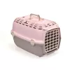 STEFANPLAST Transport Cage Horizon 1 with Plastic Door 48x32x30cm Pink/Gray