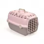 STEFANPLAST Transport Cage Horizon 1 with Plastic Door 48x32x30cm Pink/Gray