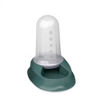 STEFANPLAST Chic Automatic Pet Feeder and Water Dispenser, 2L, Green