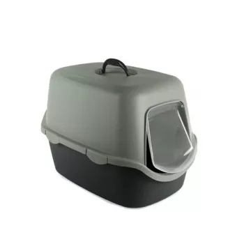 STEFANPLAST Cathy Hooded Cat Litter Box 56x40x40 cm Grey/Green