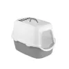 STEFANPLAST Cathy Closed Cat Litter Box with Activated Carbon Filter, White/Grey, 56x40x40 cm