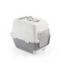STEFANPLAST Cathy Clever & Smart Hooded Cat Litter Box, White/Grey, 58x45x48 cm