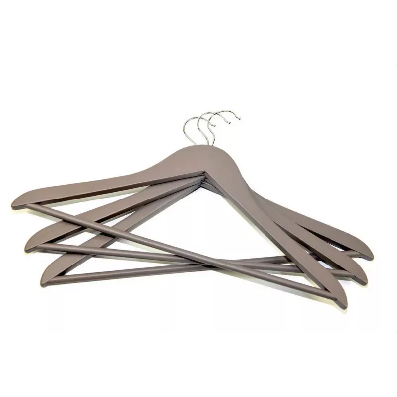 ORDINETT Wooden Clothes Hangers 3-Piece Set, 44.5 cm, Assorted Colours (Black, Blue, Light Grey, White)