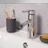 TATAY Tube Toothbrush Holder, Ceramic, Anthracite Grey, 4-Brush Capacity