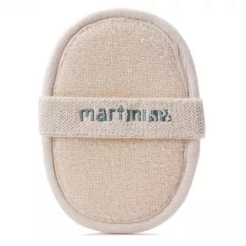 MARTINI SPA Loofah and Cotton Exfoliating Sponge Natural