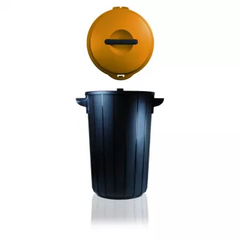 GIOSTYLE Eco Solution 35L Waste Bin Dark Grey/Yellow