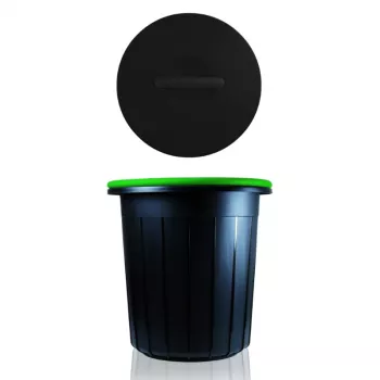 GIOSTYLE Eco Solution 16L Waste Bin Dark Grey/Green 33x33x33.5cm